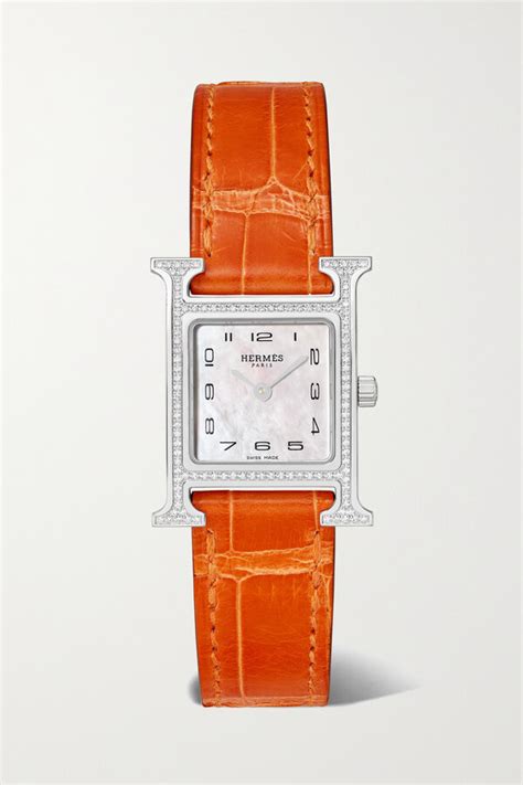 hermes alligator heure h watch mm|HERMÈS TIMEPIECES Heure H 25mm small .